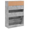 vidaXL Shoe Cabinet Concrete grey Engineered wood 31.5 x 13.4 x 45.7 in