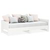 vidaXL Pull-out Day Bed White Solid pine wood 75 in