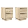 vidaXL Bedside Cabinet Set of 2 Sonoma Oak Engineered wood