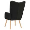 vidaXL Armchair Black 24.41 x 26.38 x 37.60 in Sherpa Fabric
