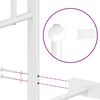 vidaXL Bed Frame White Steel King Size Bed Frame Rectangular