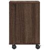 vidaXL Printer Stand with Wheels Brown Oak 16.1"x12.6"x18.9"