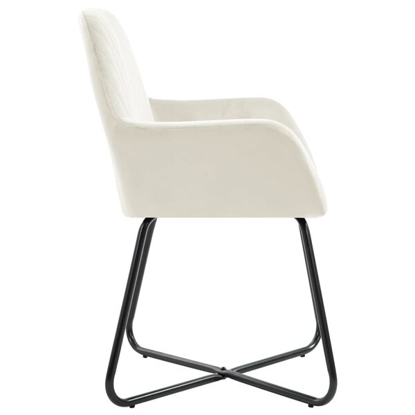 vidaXL Dining Chairs 6 pcs Cream Velvet