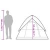 vidaXL Camping Tent Dome 4-Person White Blackout Fabric Waterproof