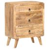vidaXL Sideboard Natural Mango Wood Rough Mango Wood