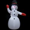 vidaXL Inflatable Snowman White, Black, Red, Orange Polyester Giant