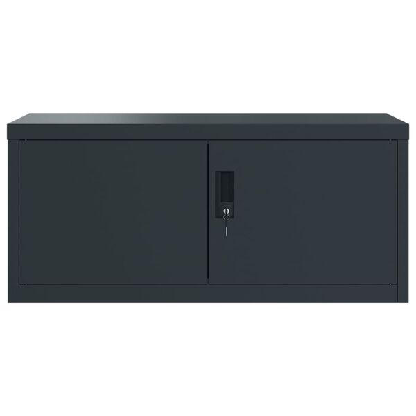 vidaXL File Cabinet Anthracite 35.4x15.7x43.3" Steel