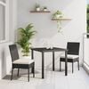 vidaXL Garden Dining Set 5 pcs Black Poly rattan