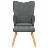 vidaXL Relaxing Chair With Stool Dark Grey