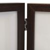 vidaXL Trifold Photo Frame Dark brown MDF, PS (polystyrene) Large