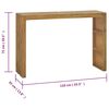vidaXL Console Table Teak Solid teak wood 43.3 x 13.8 x 29.5 in