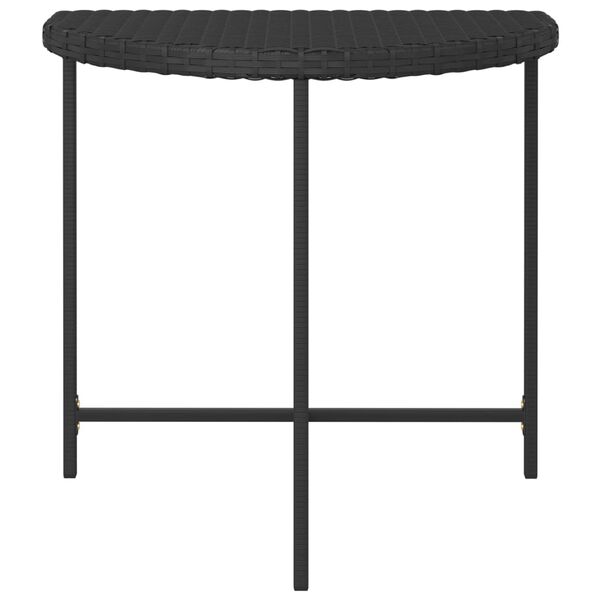 vidaXL Garden Table Black Poly rattan Medium Durable Garden Table