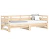 vidaXL Pull-out Day Bed Pine wood color Solid pine wood Double