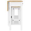 vidaXL Bar Set White Solid pine wood Compact Foldable Rustic