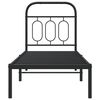 vidaXL Bed Frame Black Steel Small Single Bed Frame Rectangular