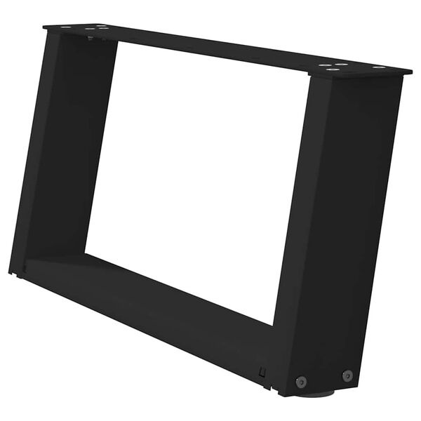 vidaXL Coffee Table Leg Black Powder-coated steel Medium