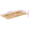 vidaXL Table Top Different Styles Solid mango wood 39.4 x 23.6 in Tough