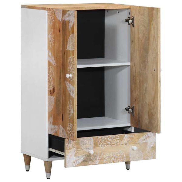 vidaXL Highboard Mango Natural with White