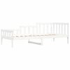 vidaXL Day Bed White Solid Pine Wood Single