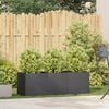 vidaXL Planter Black Cold-rolled Steel Large Outdoor Planter Planters