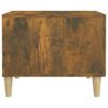 vidaXL Coffee Table Smoked Oak Engineered wood, Solid eucalyptus wood