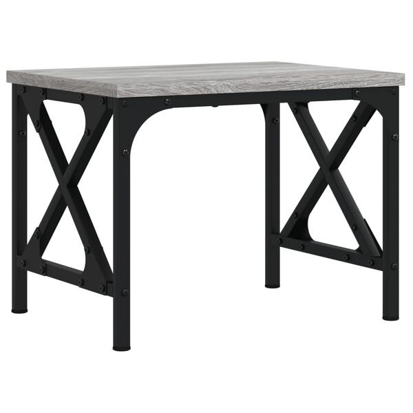 vidaXL Printer Stand Gray Sonoma 15.7"x11.8"x12.2" Engineered Wood