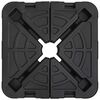 vidaXL Umbrella Base Set 2 pcs Black 88.5 x 88.5 x 12 cm Plastic