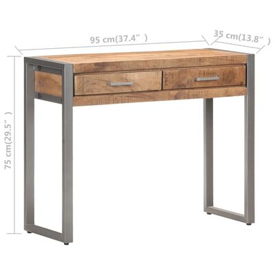 vidaXL Console Table 37.4"x13.8"x29.5" Solid Mango Wood