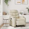 vidaXL Electric Massage Recliner Chair Cream