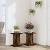 vidaXL Plant Stands 2 pcs Smoked Oak 11.8x11.8x15.7" Engineered Wood
