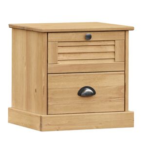 vidaXL Bedside Cabinet Honey Solid Pine Wood with Honey Wax Finish Small