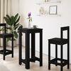 vidaXL Bar Table Black Engineered wood 20.1x19.7x40.7 in Simple