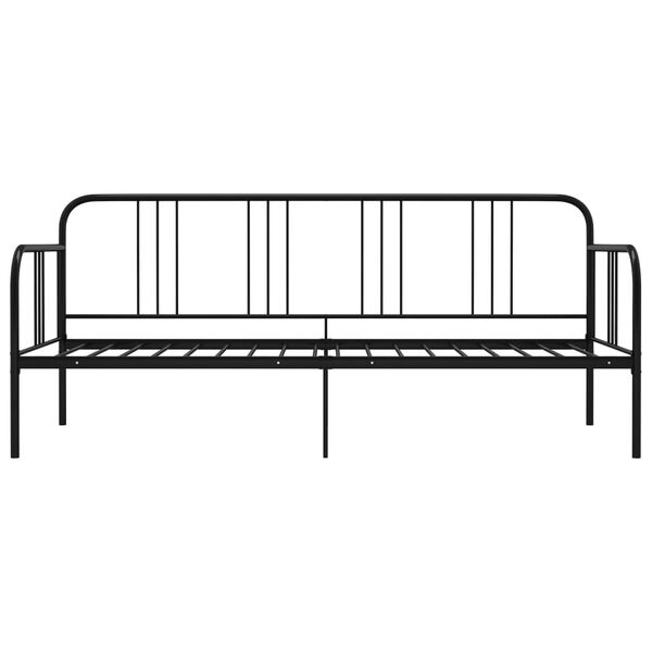 vidaXL Sofa Bed Frame Black Powder-coated metal Twin