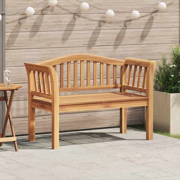 vidaXL Garden Bench Brown 120 x 53.5 x 85 cm Solid teak wood