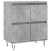 vidaXL Sideboard Set of 3 Concrete Grey Engineered Wood and Metal Large