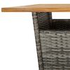 vidaXL Garden Bar Set Grey PE rattan 5-piece Removable Covers