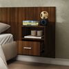 vidaXL Wall-mounted Bedside Cabinet Brown oak Engineered wood