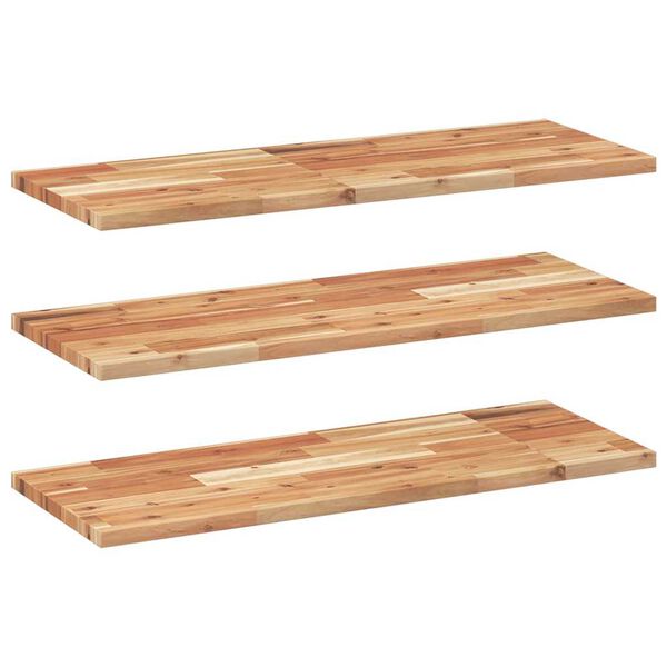 vidaXL Floating Shelves 3 pcs 31.5x11.8x0.8" Oil Finished Solid Wood Acacia