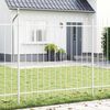 vidaXL Garden Fence White 5.58 x 4.92 ft Powder-coated Steel