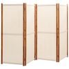 vidaXL 4-Panel Room Divider Cream White 110.2"x70.9"