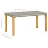 vidaXL Garden Bench Grey PE (polyethylene) rattan, acacia wood Medium