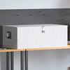 vidaXL Storage Box Silver 39.4"x21.7"x14.6" Aluminum
