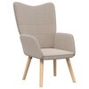 vidaXL Armchair Light Grey 24.41 x 26.38 x 37.60 in Sherpa Fabric