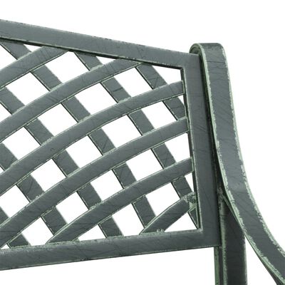 vidaXL Patio Bench 40.2" Cast Aluminum Green