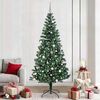 vidaXL Artificial Pre-lit Christmas Tree Green 94.5" PVC and Metal