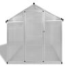vidaXL Greenhouse Silver Aluminum frame with polycarbonate panels 49.4 ft&sup2;