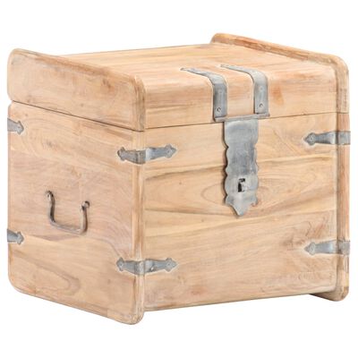 vidaXL Chest 15.7"x15.7"x15.7" Solid Acacia Wood