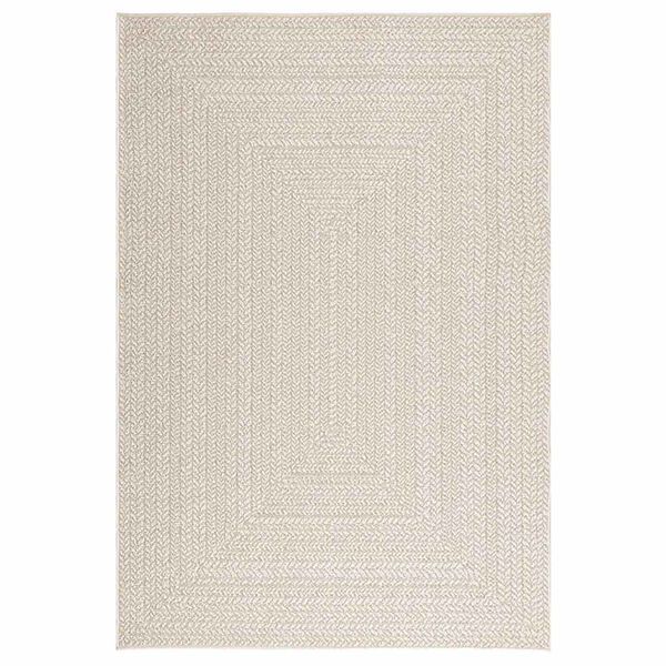 vidaXL Rug Cream Polypropylene 55.1x78.7 in UV-resistant materials Rug