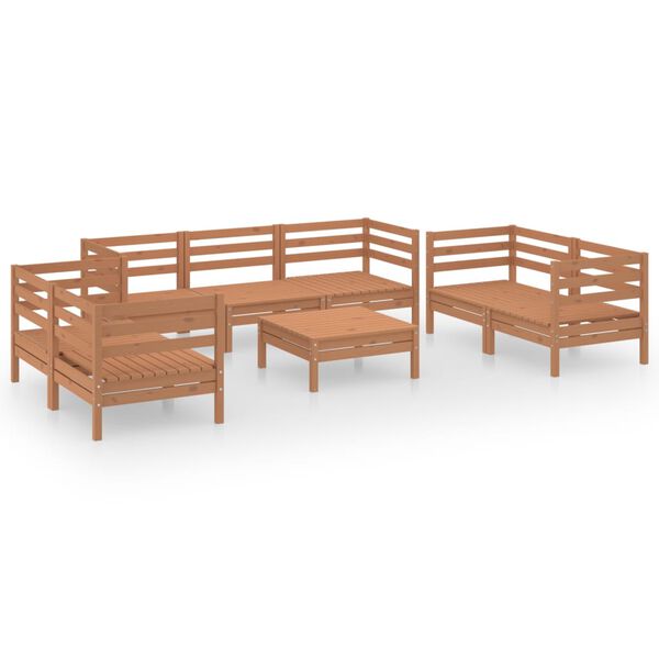vidaXL Garden Lounge Set Honey brown Solid pinewood Large Modular