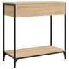 vidaXL Console Table Sonoma Oak Engineered Wood, Metal Medium